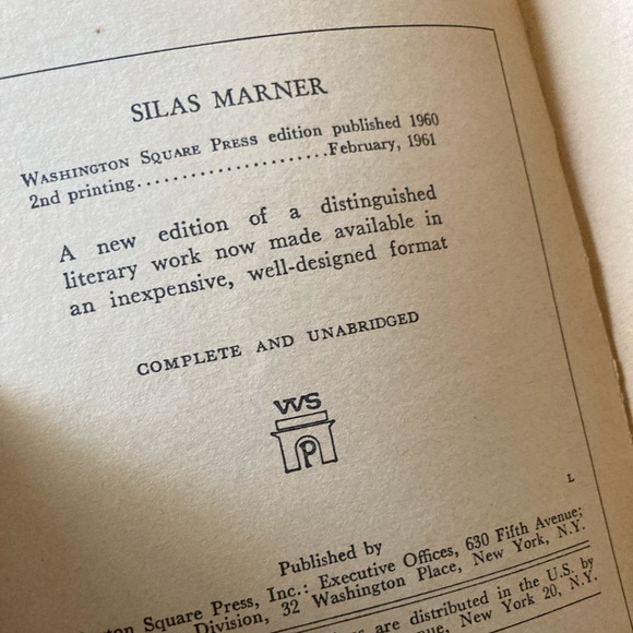 Silas Marner by George Eliot - Complete & Unabridged - Second Printing - 1962 - Picture 14 of 16